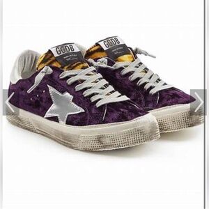 NIB Golden Goose GGDB Purple Velvet Sneakers 6